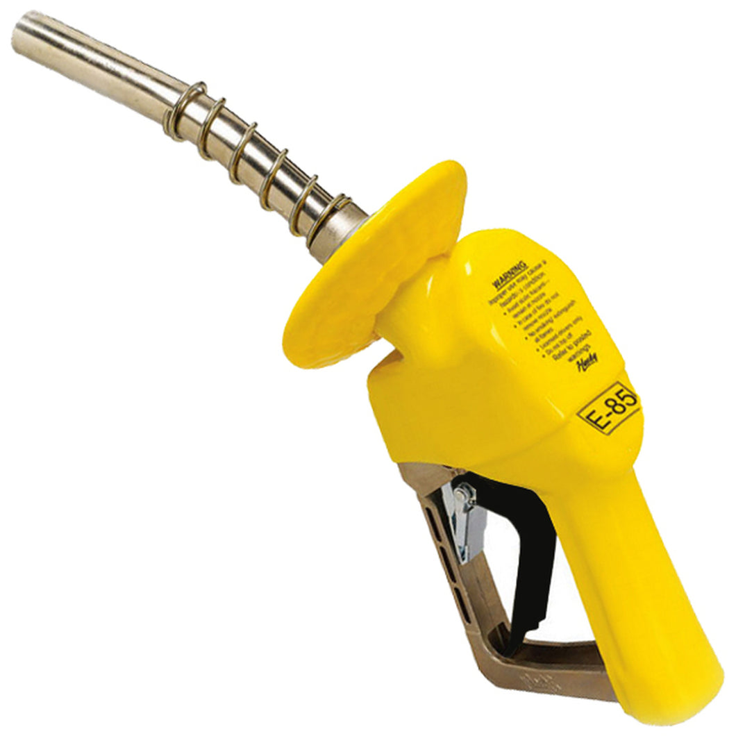 Husky 10S FE85 Nozzle, Unleaded w/flo stop-Yellow